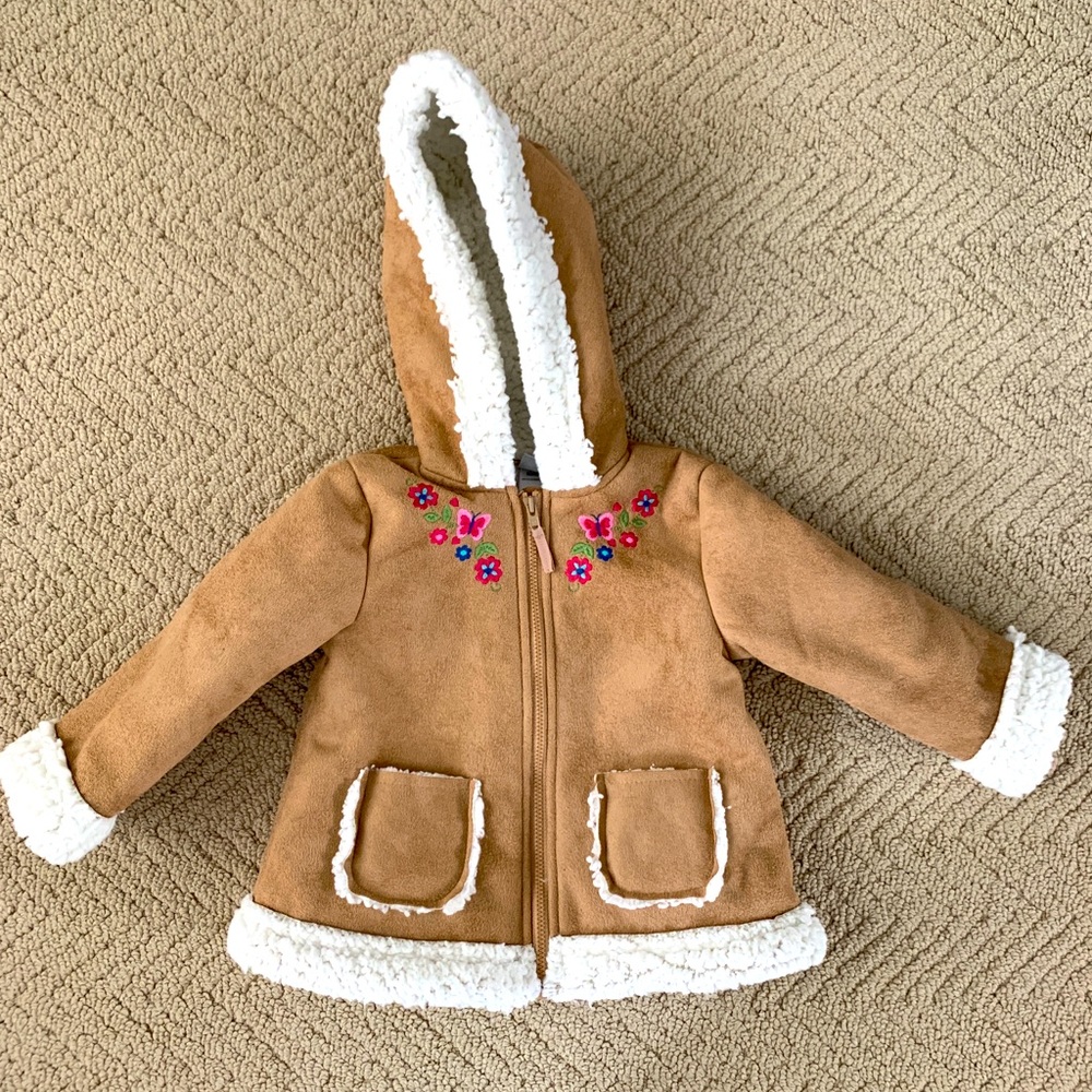 Beautiful Suede Girl Jacket with Inner Lining (Size 18M)